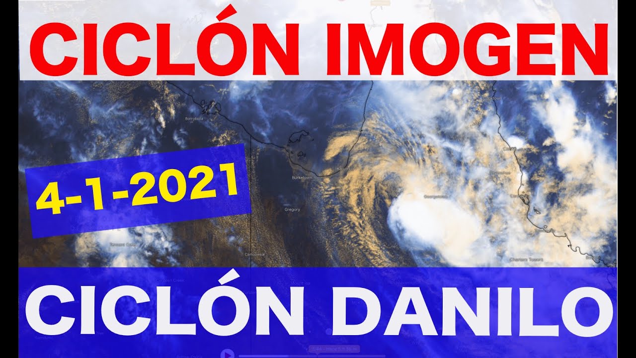 Ciclón DANILO se intensifica. Ciclón IMOGEN entra en Australia