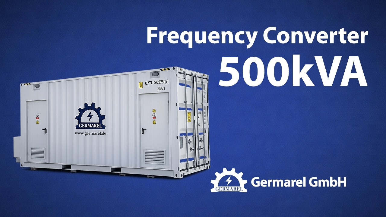 FC-GER  Internal View of Outdoor Container for 500 kVA 440V 60Hz Frequency Converter