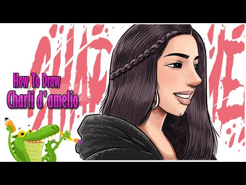 How to draw Charli d'amelio | Tiktok