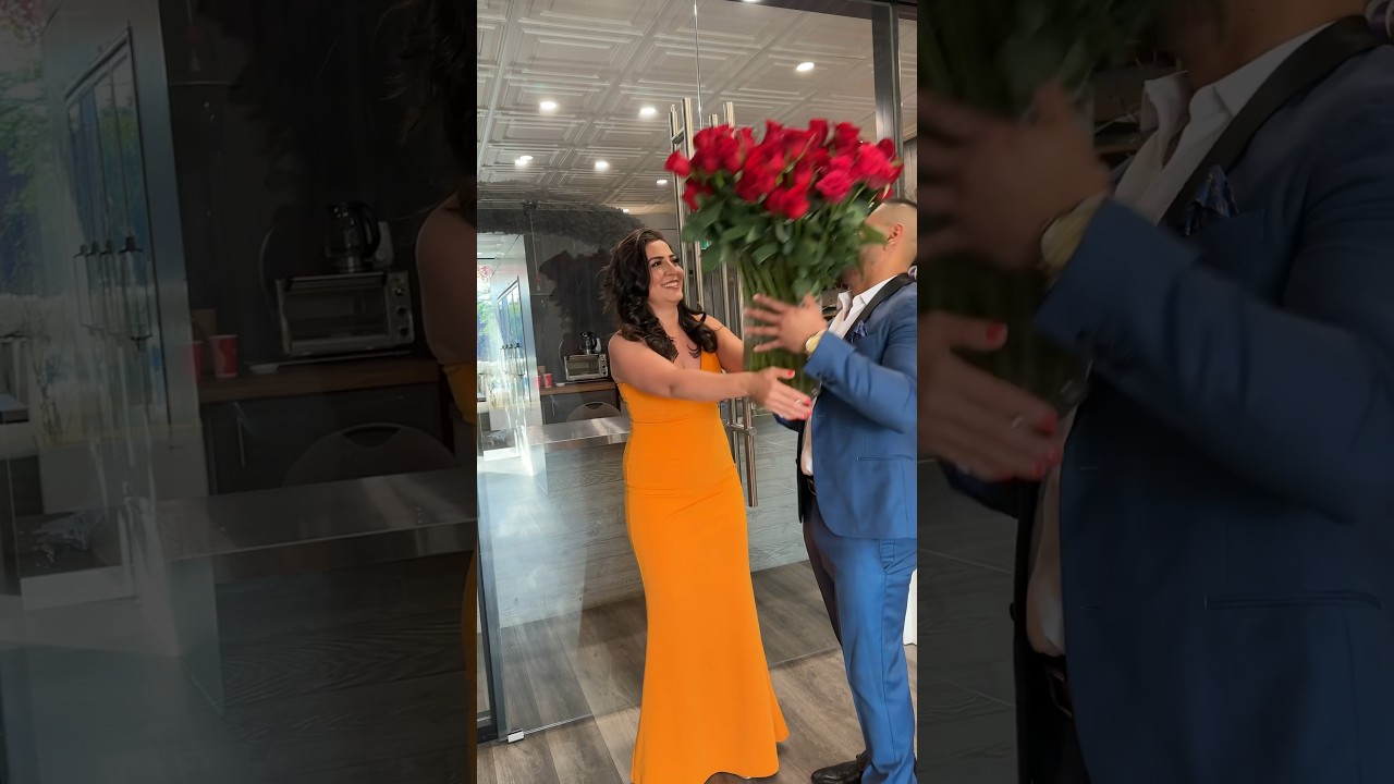 Red Roses will always make her day 