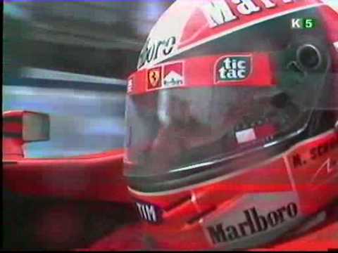 Michael Schumacher with his Ferrari during the 2000 Belgian Grand prix in Spa Francochamps