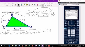 IB Maths, Unit 5 Lesson 4, The Law of Cosines