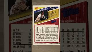 Do You Remember This Baseball Topps Card ? With  David Justice  Playing For The  Atlanta Braves