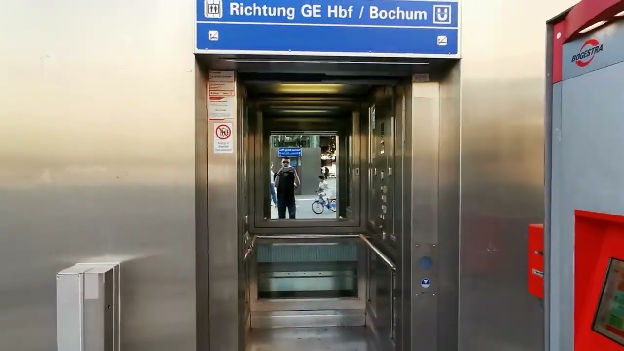 (Ansagen) 2014 BRAUN Glasaufzüge (erneuert) im U-Bahnhof Heinrich-König-Platz in Gelsenkirchen.