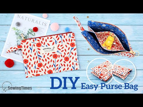 Easy Purse With Three Compartments, Beginners Friendly Sewing Tutorial,  Tripal Pocket Purse/Bag - YouTube