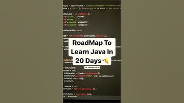 RaodMap - Learn Java In 20 Days #shorts 🎯