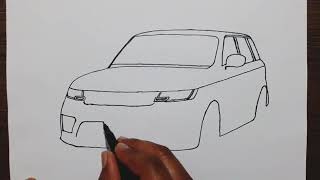 طريقة رسم سيارة 
