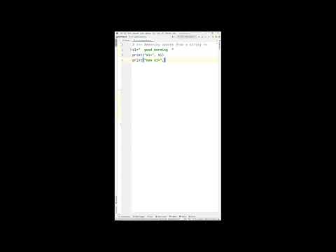 space removal in python string | python tutorial 117 | python tutorial in hindi