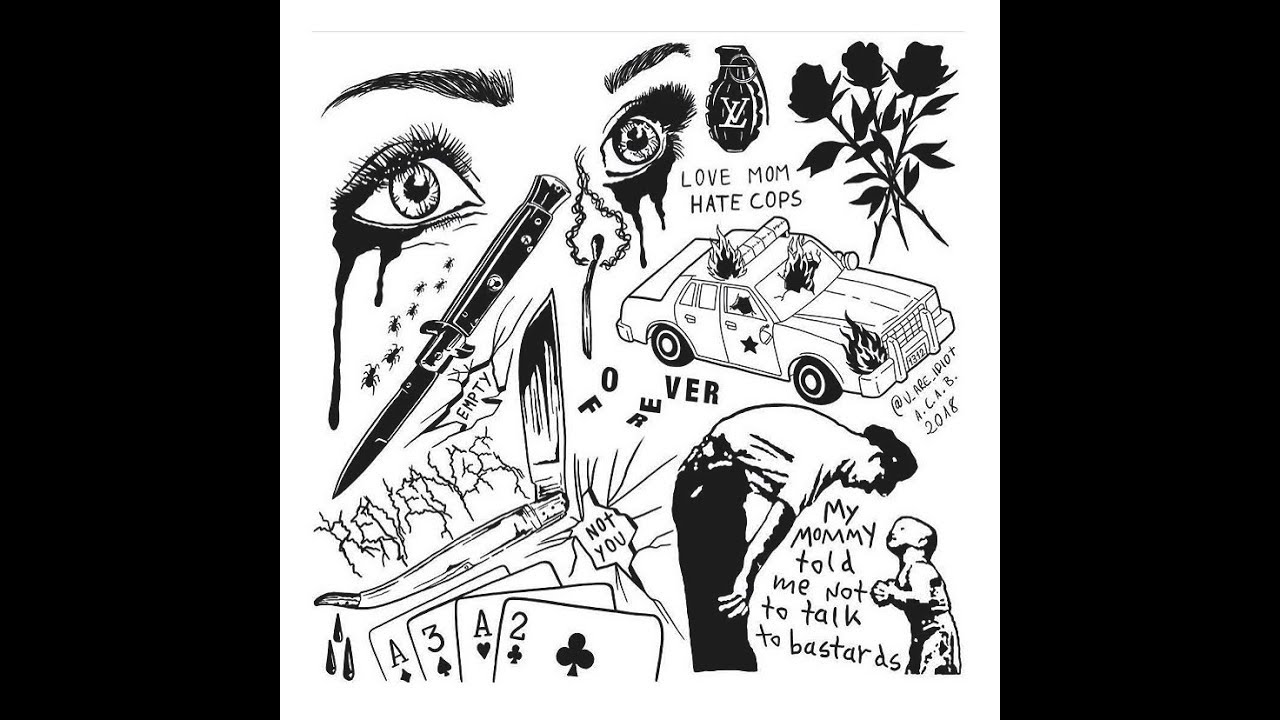 Тату эскиз hate love