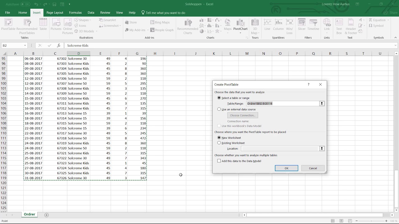 Læg Tal Sammen Med Pivot Tabel