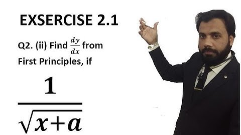 F.Sc Part 2 D.A.E Part 2  Ex 2.1 Q2 part (ii) Differentiation