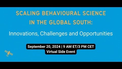 Scaling Behavioural Science in the Global South Innovations, Challenges and Opportunities