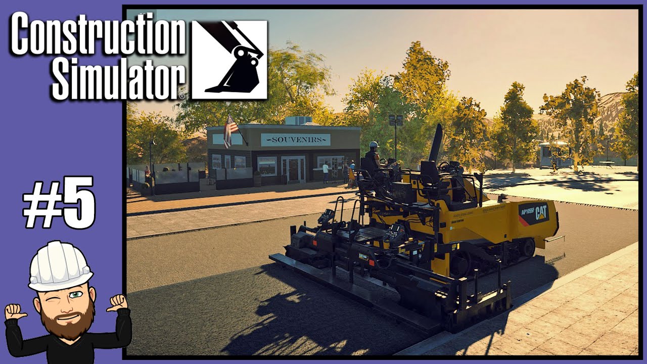 Road Paving At The Souvenir Shop - Construction Simulator - Britton Construction #5
