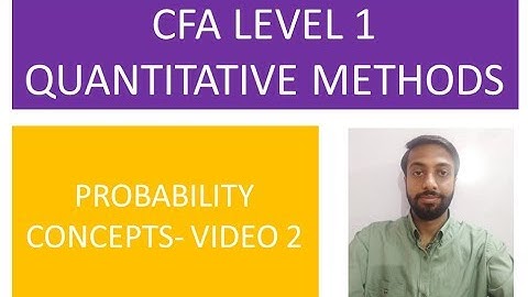 Probability Concepts  CFA Level 1 English  Video 2