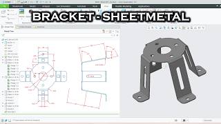 Creo Sheet Metal Modelling Tutorial - Mounting Bracket