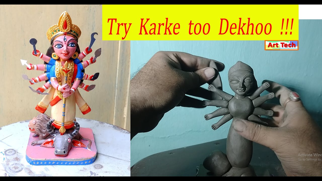 Mahisasur mardini | Sabse easy Durga making process 2021| for beginners | Art Tech