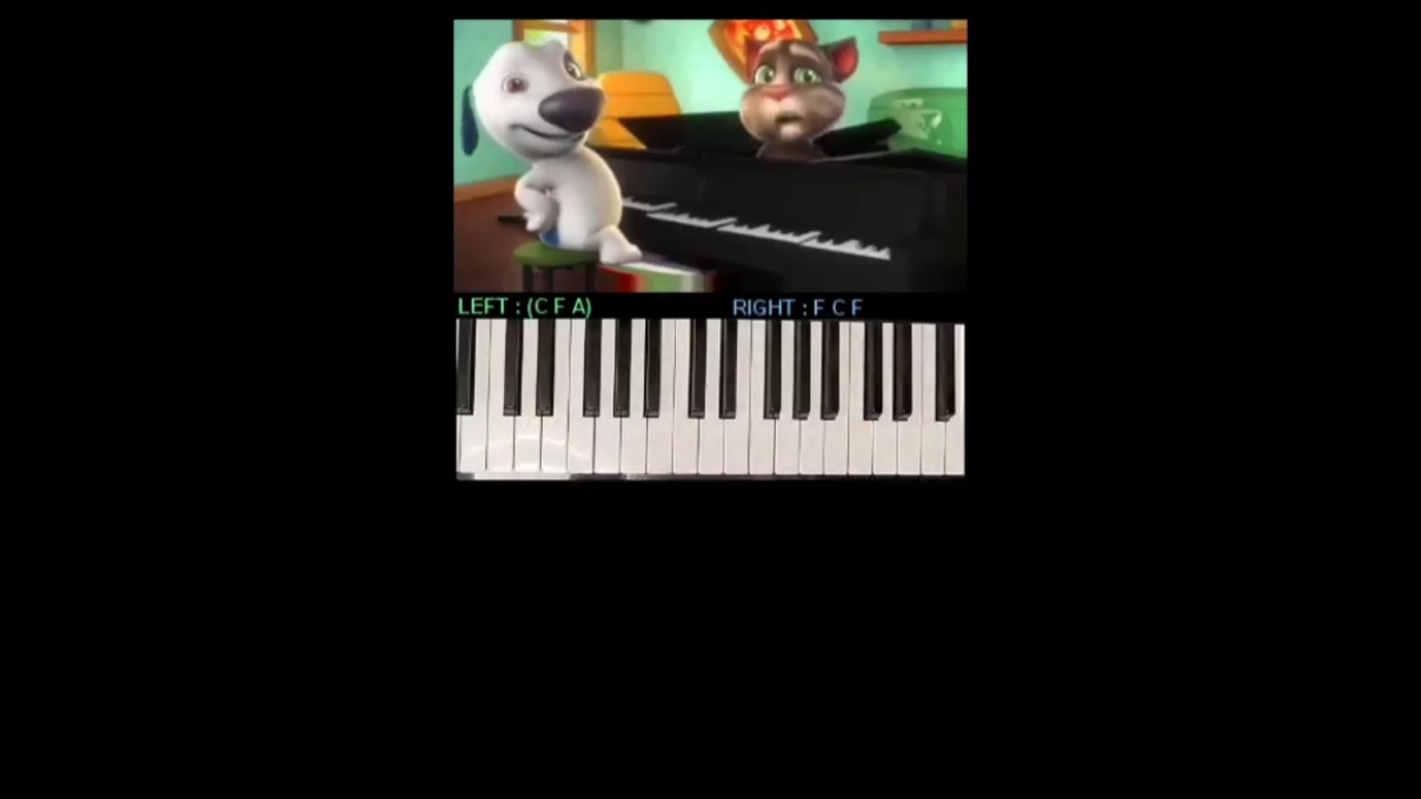 Talking Tom animated piano