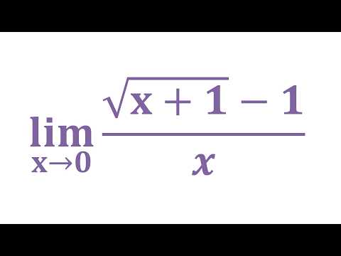 Limit of as x approaches 0 of (sqrt(x+1)-1)/x