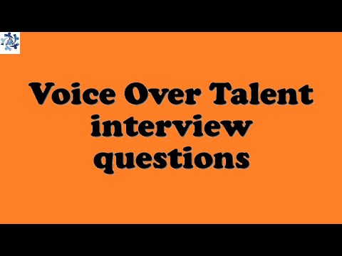 Sample Voice Process Interview Questions Voice Over Talent interview questions - YouTube