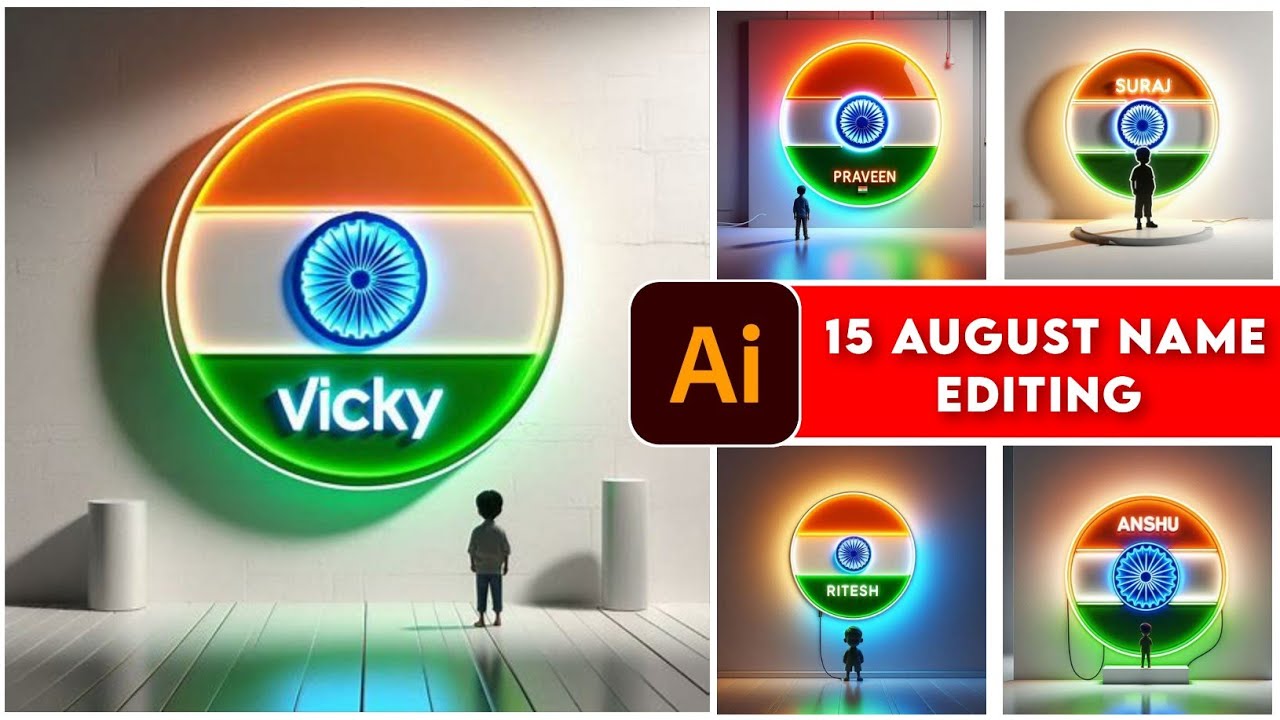 Trending Independence Day Ai Name Art Photo Editing| 15 August Photo Editing Bing Images Creator 
