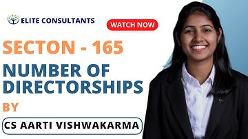 Number of Directorships - section 165 |  CS Aarti Vishwakarma