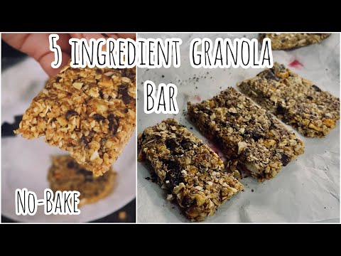 Try out this just 5 Ingredient No-Bake Granola Bars Recipe /Healthy & Quick Recipe