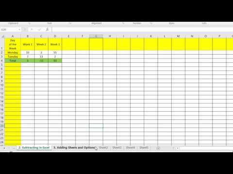 Adding Sheets in Excel