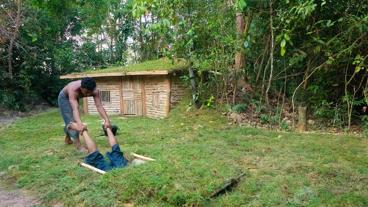 We Build The Most Secret Underground Tunnel House in The World, Jungle