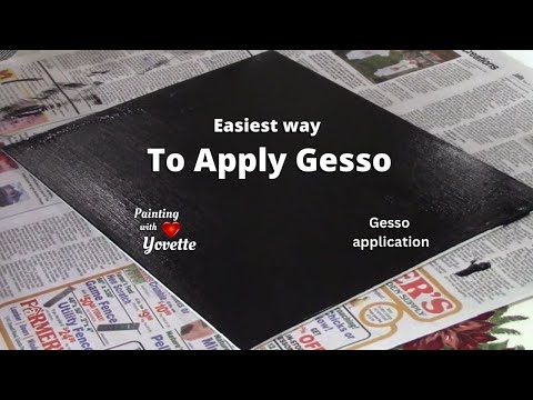 EASIEST WAY to Apply Gesso  In minutes  With Yovette