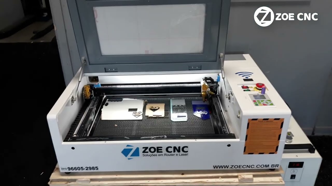 CNC Laser 6040 - Gravação , Marcação e Corte - ZOE CNC (11) 96605