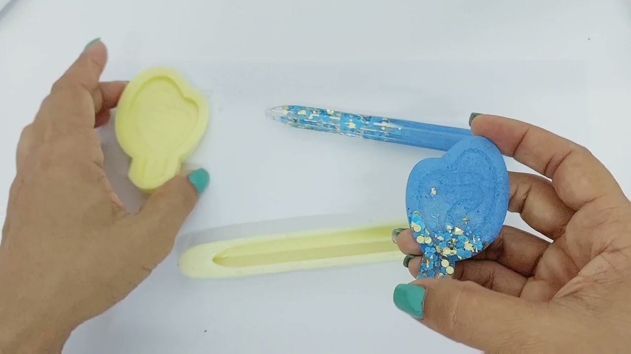 Caneta de resina, com o tubo da caneta