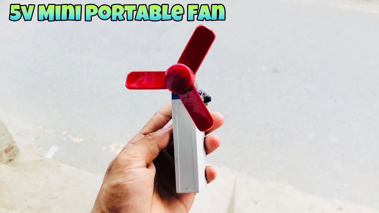 How to make 5v mini Portable Fan - How to make DC Fan At home