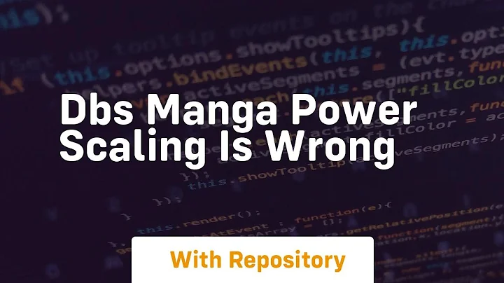 Dbs manga power scaling is wrong