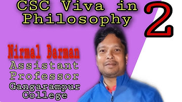 Preparation for WBCSC assistant professor interview/ VIVA in Philosophy with Nirmal Barman