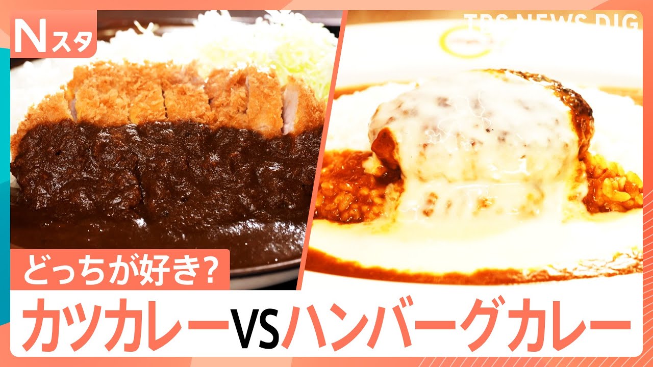 【決定戦】カレーの相棒どっちが正解？ 王道サクサク「カツ」vs 溢れる肉汁「ハンバーグ」！名店の味から、お手軽おうちカレーまで【それスタ】｜TBS NEWS DIG