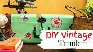 DIY Vintage Trunk Makeover | Metal Trunk Makeover | DIY home decor