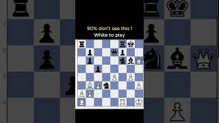 90% don't see this! White to play. #chesspuzzles#learnchess#bestofchess#viralchess