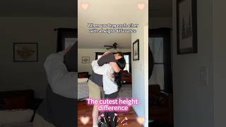 When there’s a big height gap with your partner 😆❤️#TallAndShort #CoupleGoals #Heartwarming#couple