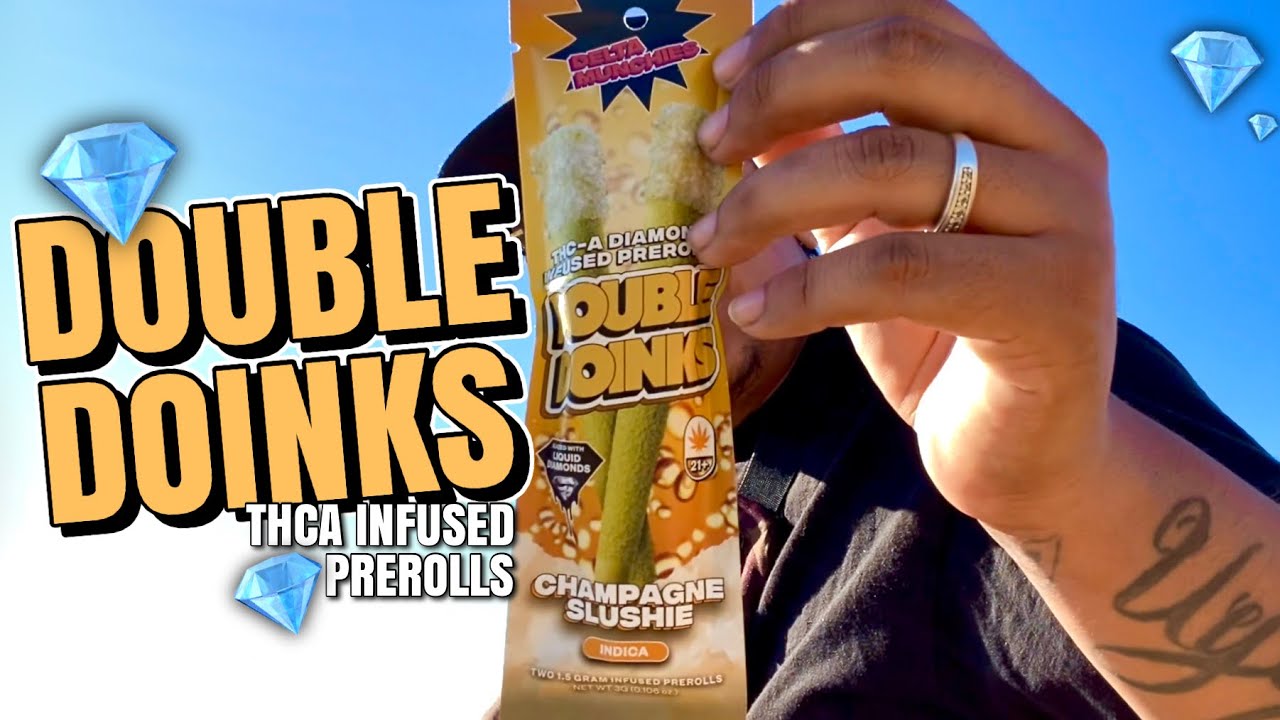 This Double Doink had me SLUMPED! Delta Munchies THCA Infused Prerolls Review 💎🌬️