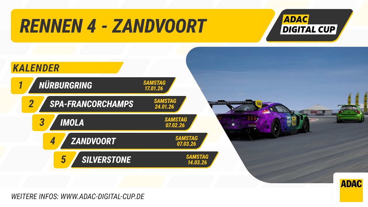 LIVE 🔴: ADAC Digital Cup 2026 - Round 04 | Zandvoort
