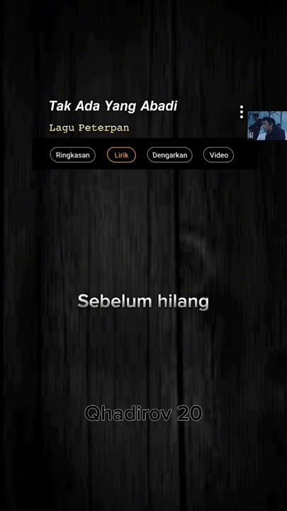 Tak Ada Yang Abadi-Peterpan