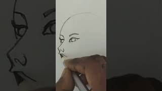 How To Draw A Girl Face Step By Step #drawing #draweasy #art #easyart #shorts