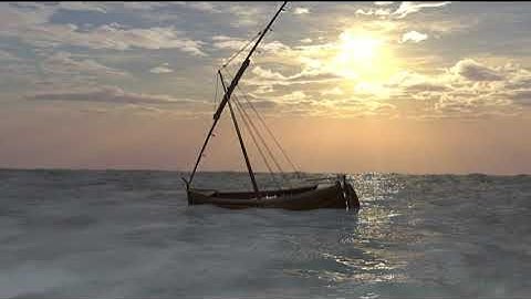 Floating boat with Cinema 4D