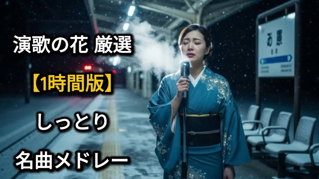 昭和演歌 名曲メドレー｜しっとり厳選｜心に沁みる名演歌【1時間