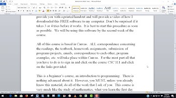 CSC 111 Welcome Week 1