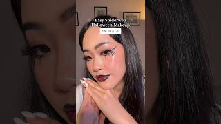 Easy spiderweb makeup🕸️🕷️ #halloween #halloweenmakeuplook #halloween2023 #spiderweb #makeuptricks