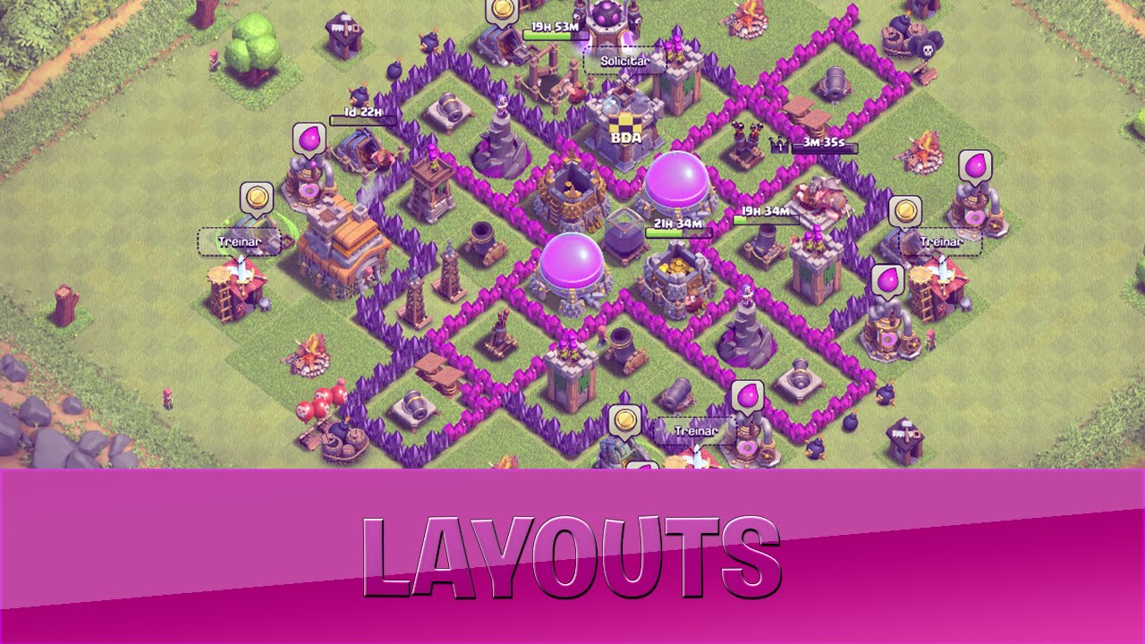 Clash clans dicas cv7 layout defesa cv