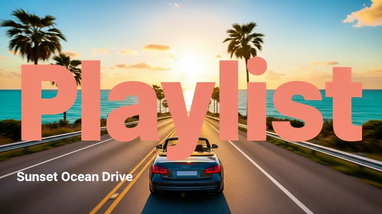 Sunset Ocean Drive | Relaxing Road Trip Playlist & Chill Vibes