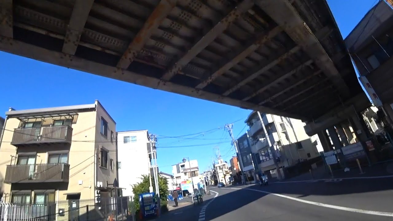 【足立区マニアック】西新井栄町一丁目にあるアリオ西新井から本木新道出て、七曲がりを北上し、栗原立体交差西側までサイクリング🚴‍♀️サムネは大師線の高架部分