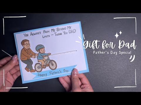DIY Father’s Day sliding card tutorial 💌– Easy handmade gift idea for DAD ! 🫂#fathersday